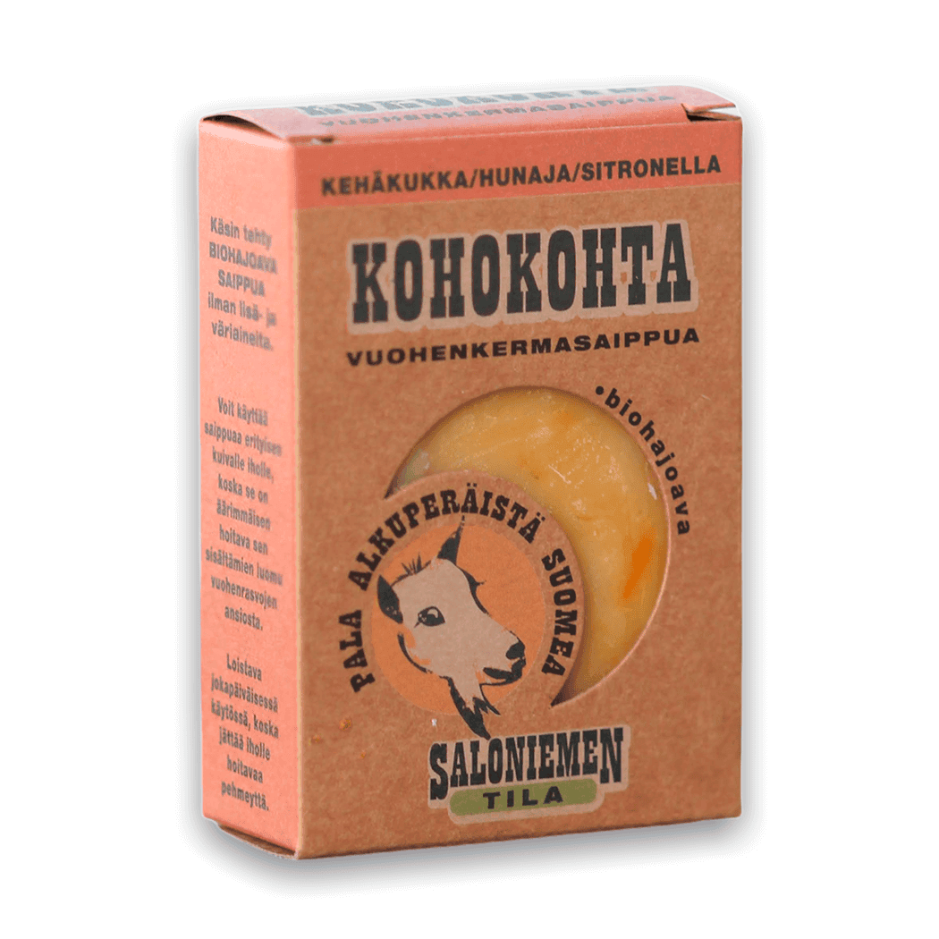Saloniemen tila Kohokohta Saippua kehäkukka/hunaja/sitronalla 100g