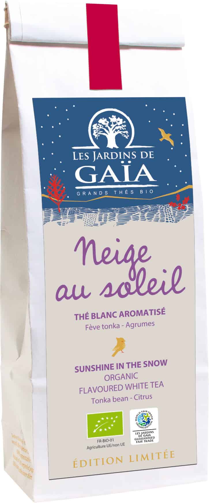 Les Jardins de Gaïa Luomu Valkoinen tee Sunshine in the Snow 50g
