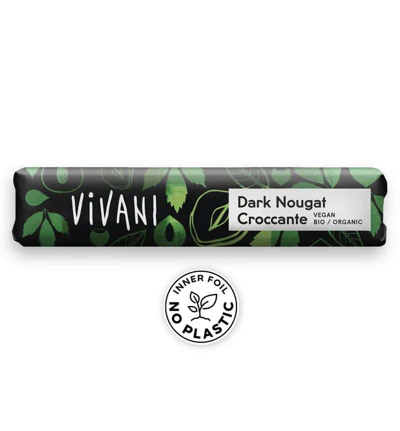 Vivani Luomu Suklaapatukka Dark Nougat Croccante 35g
