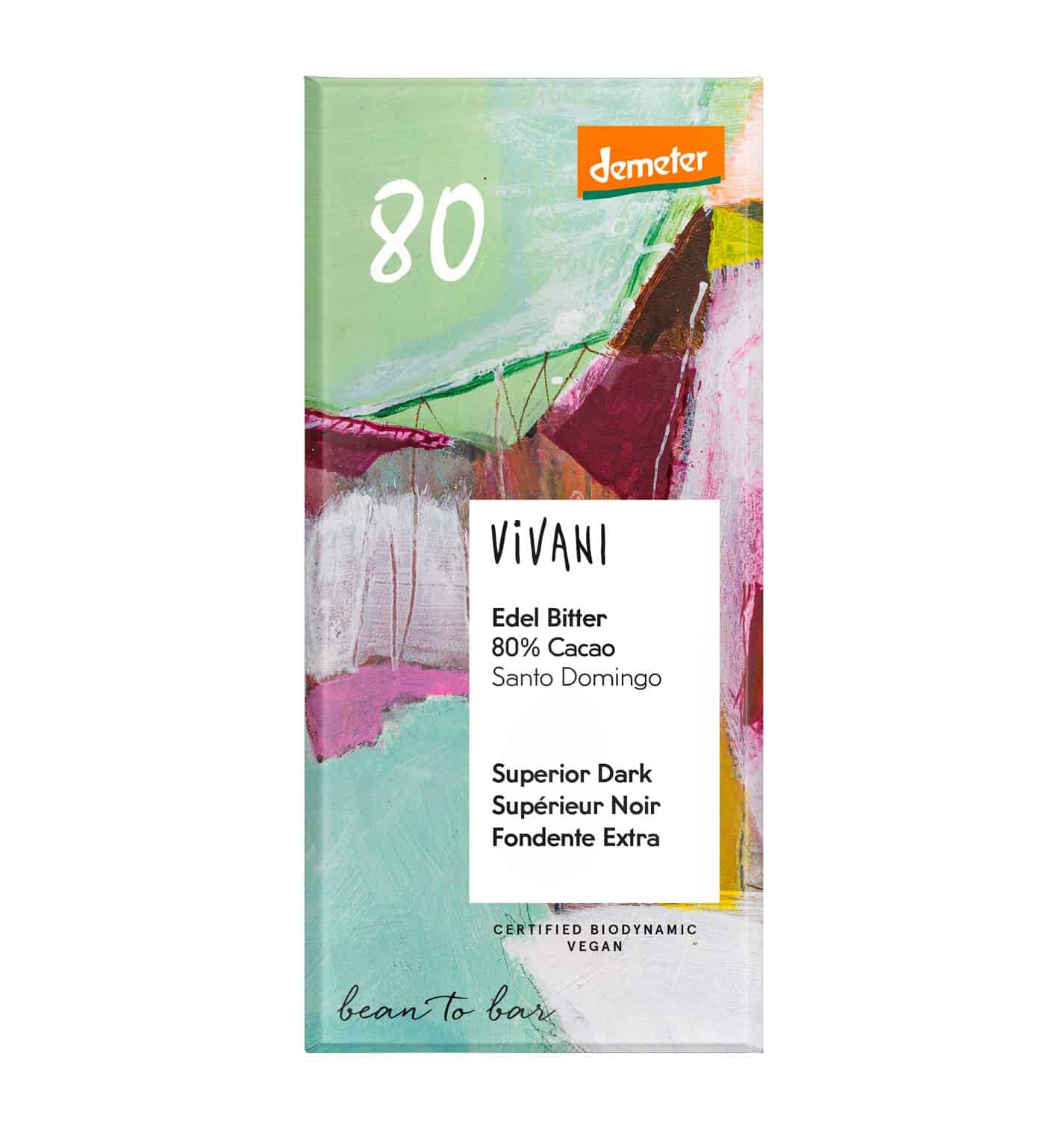 Vivani Luomu Tummasuklaa 80% 90g