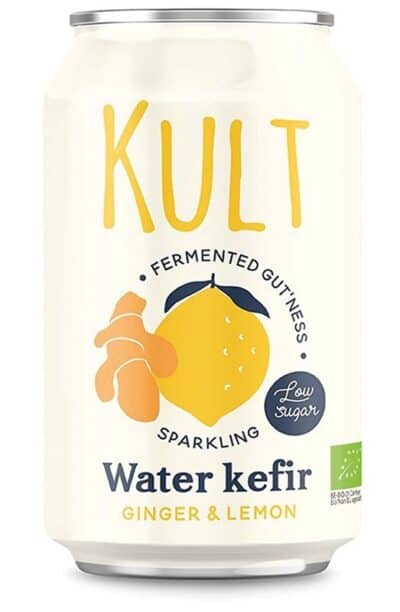 Kult Luomu Vesikefiirijuoma Inkivääri & Sitruuna 33cl