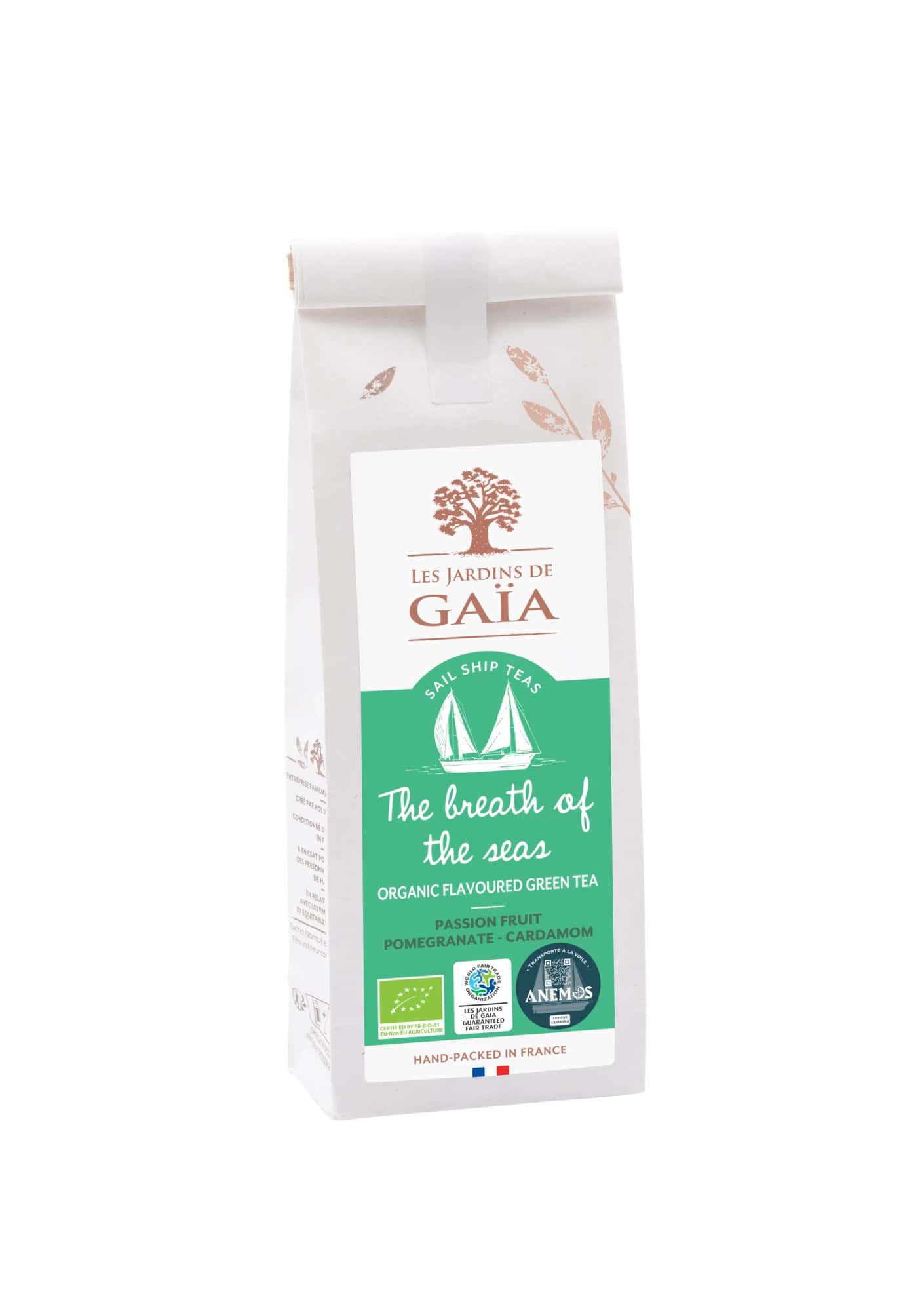 Les Jardins de Gaïa Luomu Vihreä maustettu tee The Breath of the Seas 80g