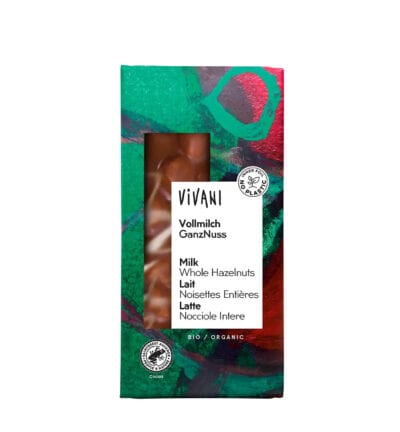 Vivani Luomu Maitosuklaa Hasselpähkinä 100g