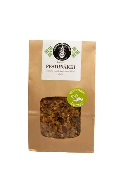 Livonsaaren leipomo Luomu Pestonäkki siemennäkkäri 150g