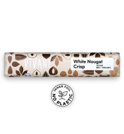 Vivani Luomu Suklaapatukka White Nougat Crisp 35g