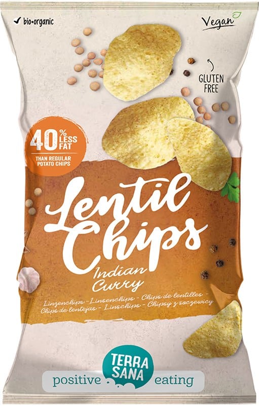 TerraSana Luomu Linssisipsi Indian Curry 75g