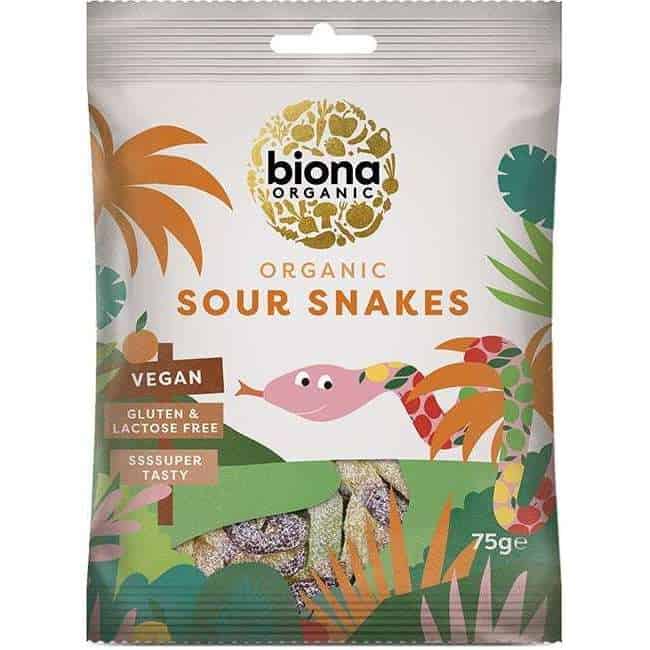 Biona Luomu Sour snakes Karkit 75g