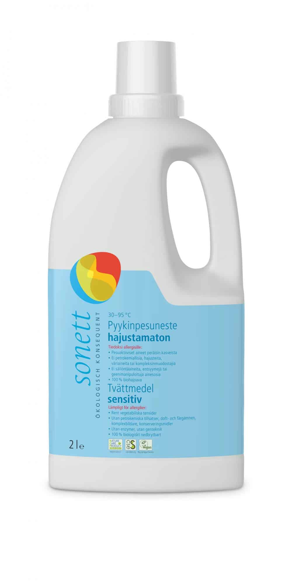 Sonett Pyykinpesuneste Hajustamaton 2l