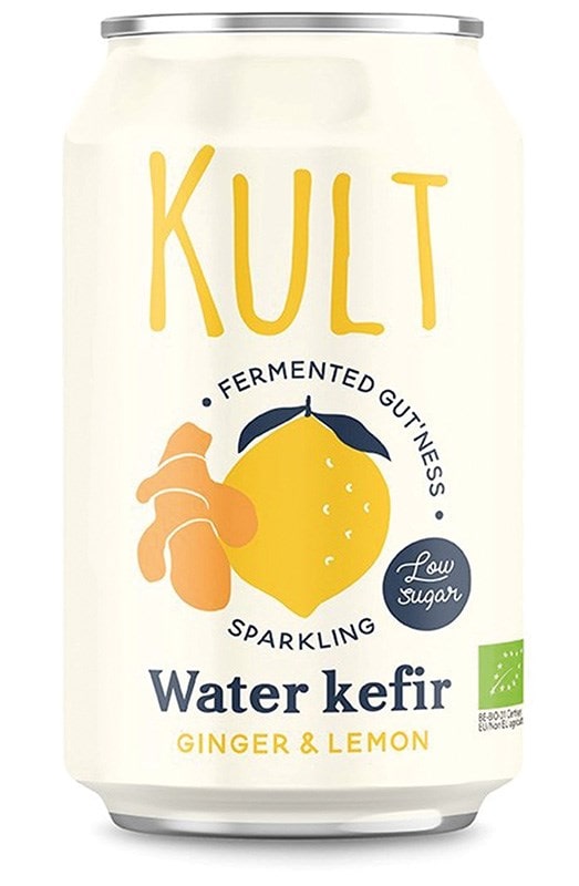 Kult Luomu Vesikefiirijuoma Inkivääri & Sitruuna 33cl