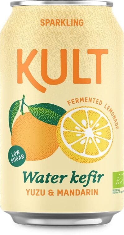 Kult Luomu Vesikefiirijuoma Yuzu & Mandariini 33cl