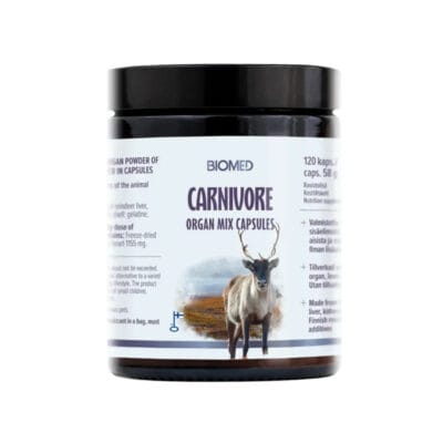 Biomed Carnivore Organ Mix - Poron sisäelinkapselit 120 kaps.