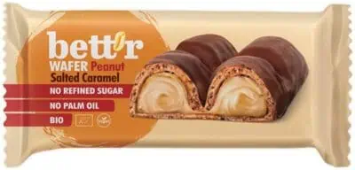 Bett'r Luomu Suklaa-vohvelipatukka Maapähkinä & Suolakaramelli 33g